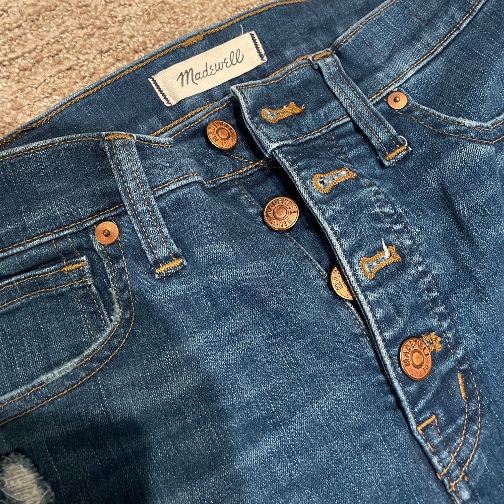 Madewell 10" rise button fly skinny Jeans